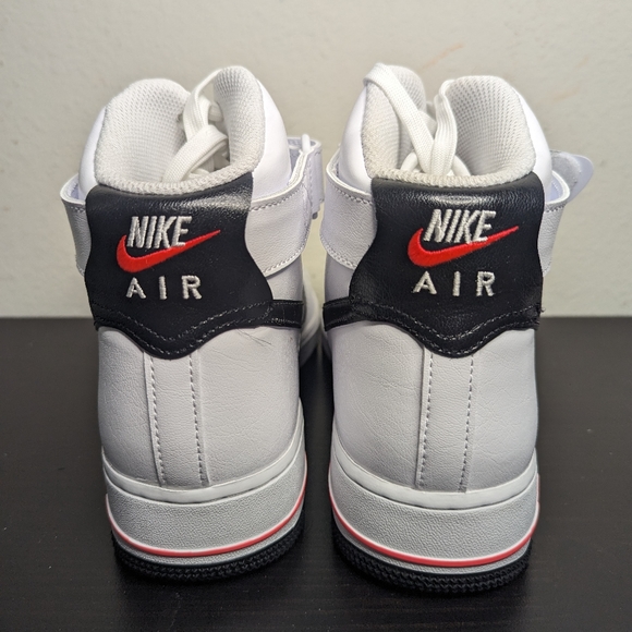 Nike Air Force 1 One High Hi Electric White Black Red FD0730 100 Uptown - Picture 6 of 9